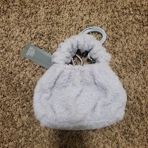 Fuzzy adorable blue bag